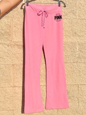 PINK Victoria’s Secret Flare Sweatpants Pink Logo Lounge Pants XS/S Petite
